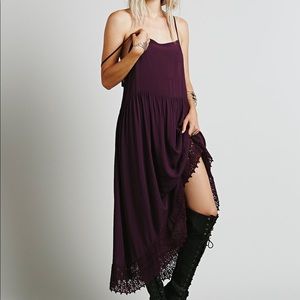 Free People Easy Breezy Crochet Slip Dress Size L